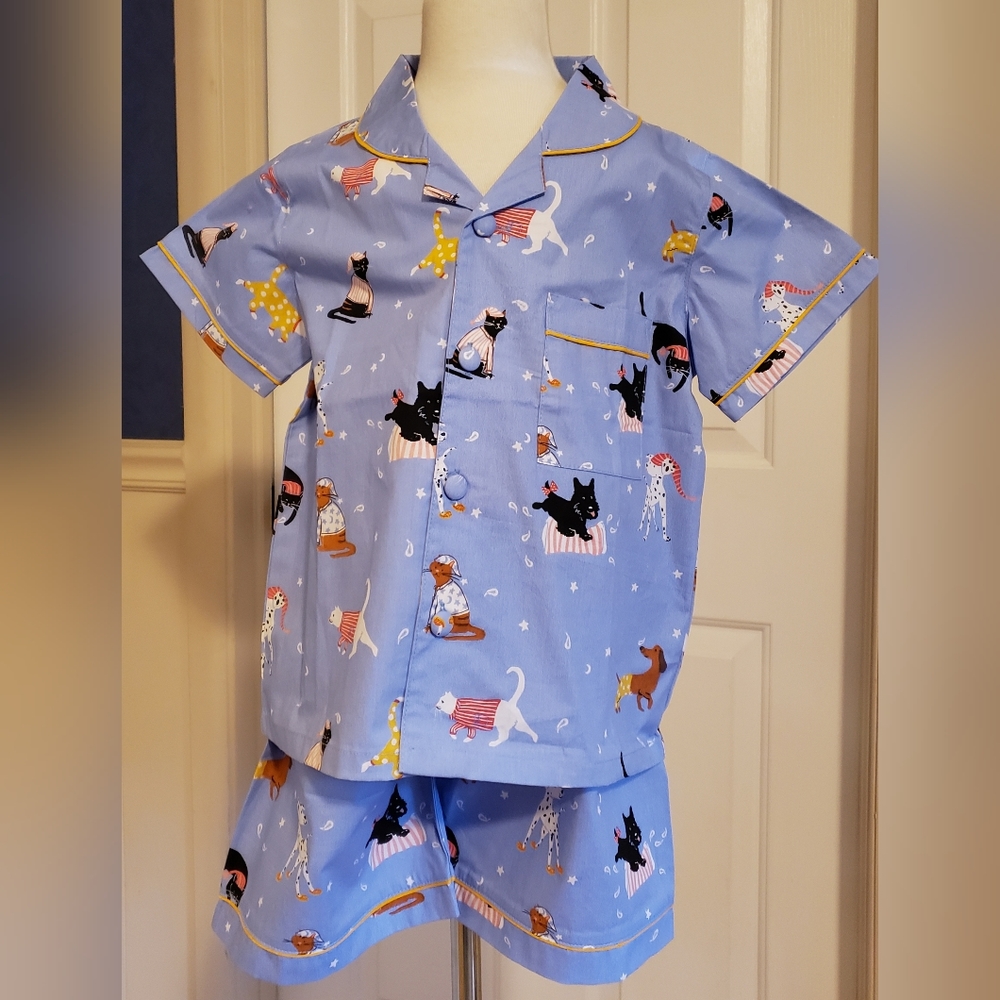 NWT Kids Powell Craft Cats and Dogs Short Set